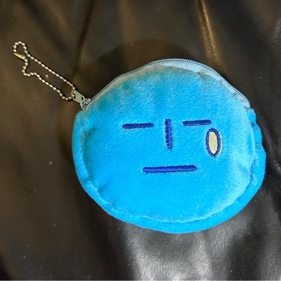 Blue padded EMOJI zipped pouch 4-1/2” x 4” - Picture 1 of 4